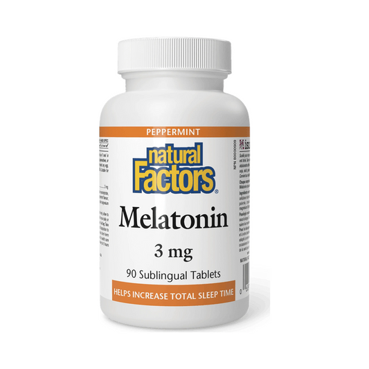 Natural Factors Melatonin 3mg Peppermint 90 Tablets