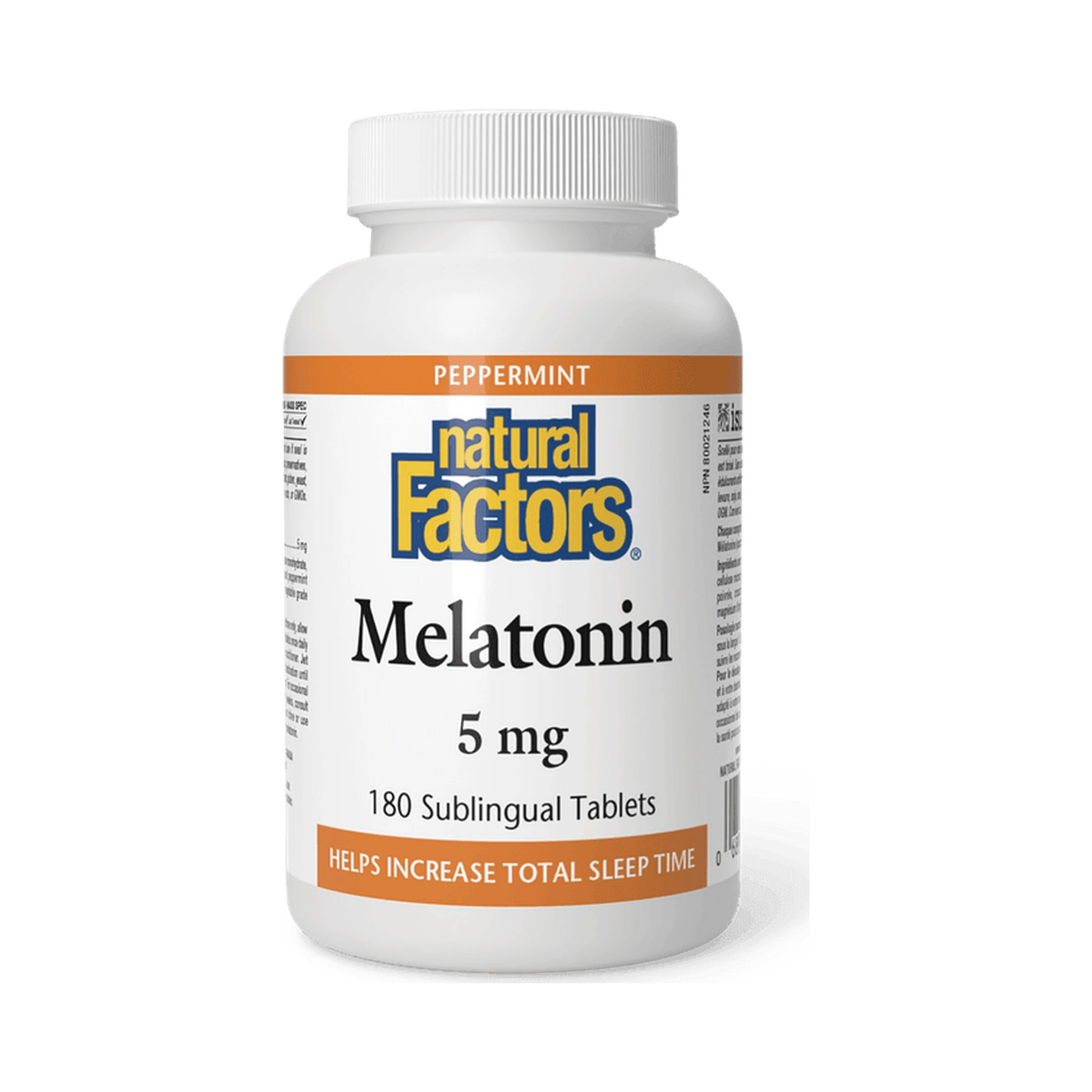 Natural Factors Melatonin 5mg Peppermint 180 Tablets