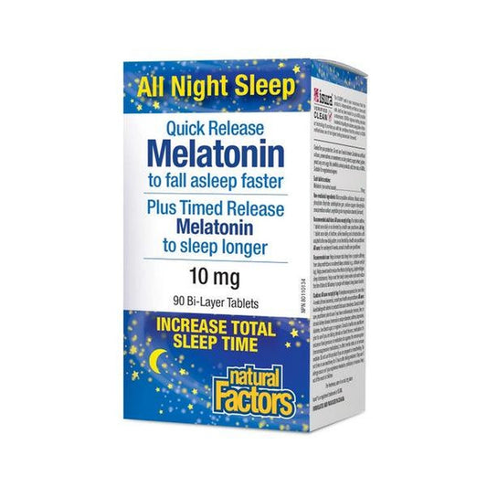 Natural Factors Melatonin Quick Release Plus Timed Release 10mg 90 Tablets