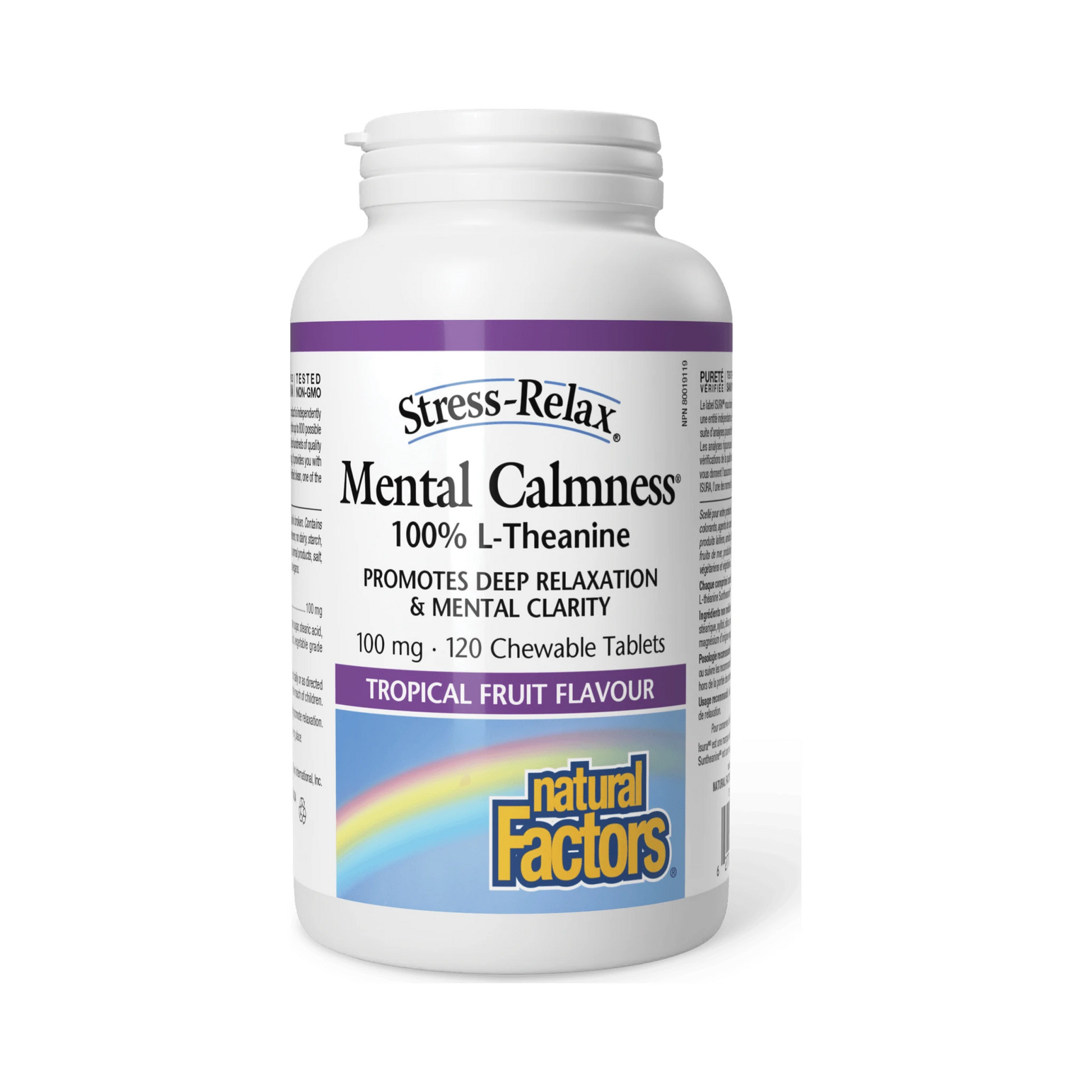Natural Factors Mental Calmness 100mg Stress-Relax 120 Chewables