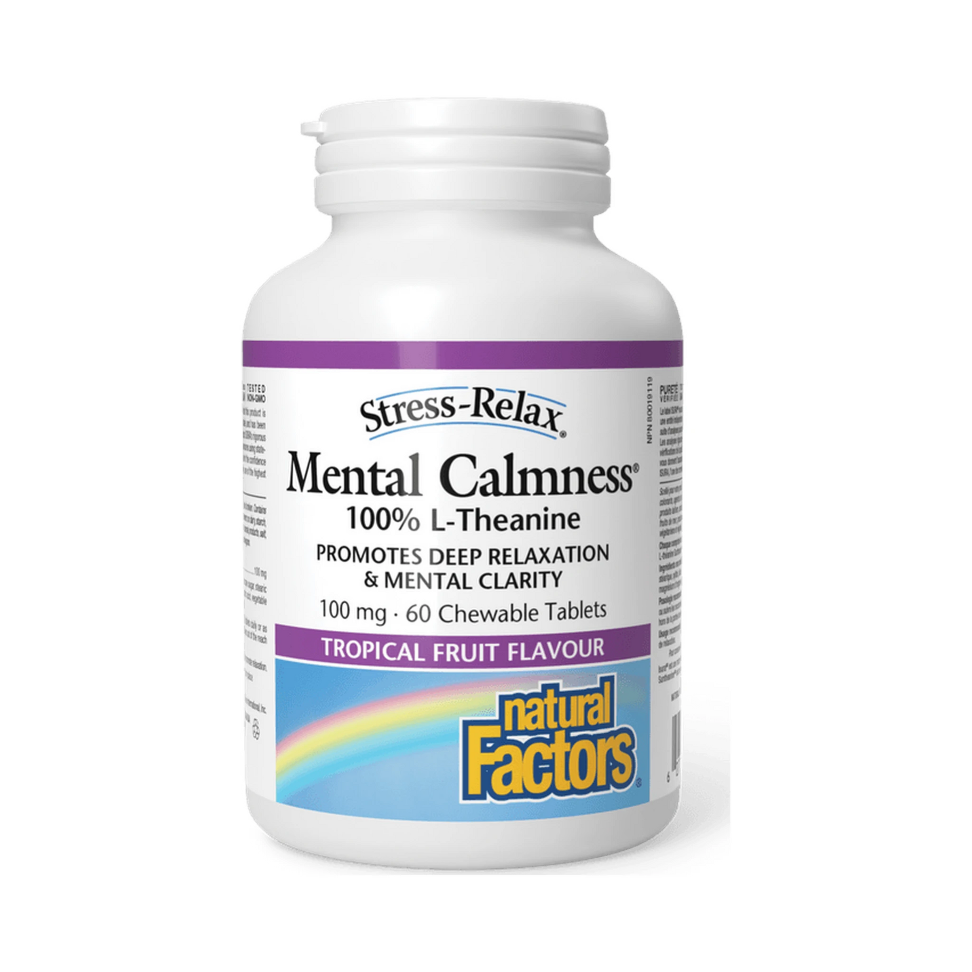 Natural Factors Mental Calmness 100mg Stress-Relax 60 Chewables