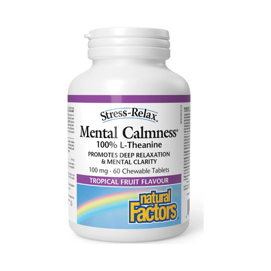 Natural Factors Mental Calmness 100mg Stress-Relax 60 Chewables