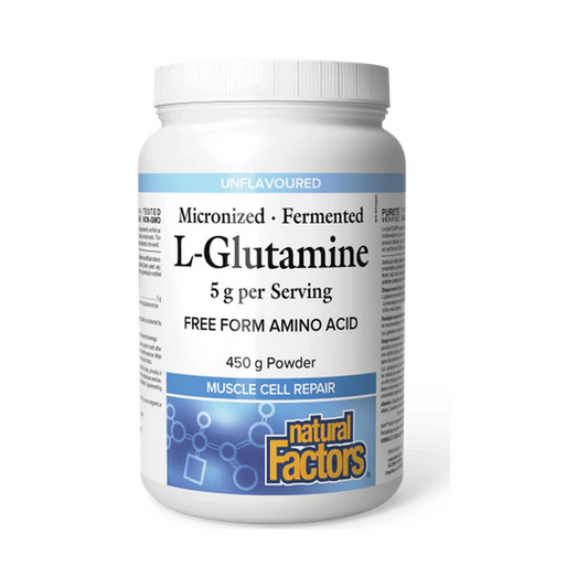 Natural Factors Micronized Fermented L-Glutamine 5g 450g