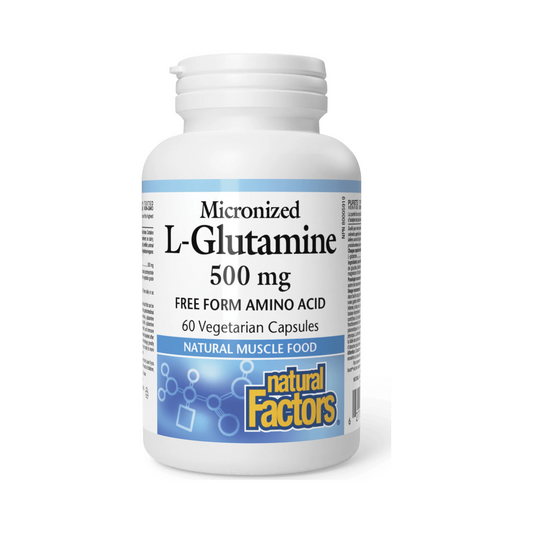 Natural Factors Micronized L-Glutamine 500mg 60 Veg Capsules