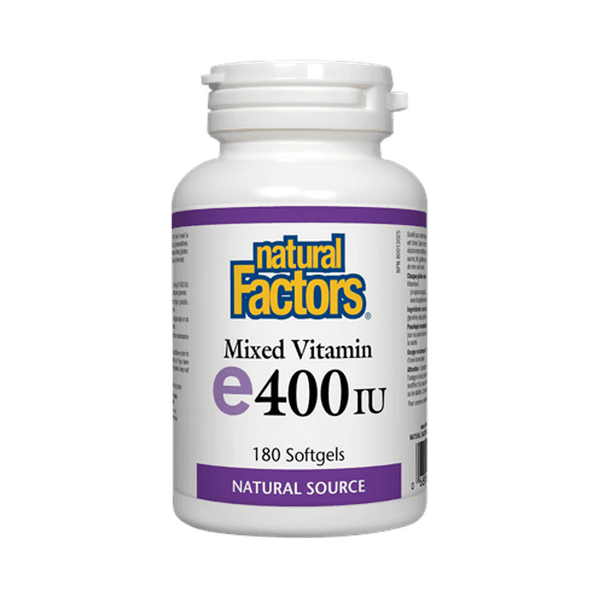 Natural Factors Mixed Vitamin E 400IU 180 Softgels
