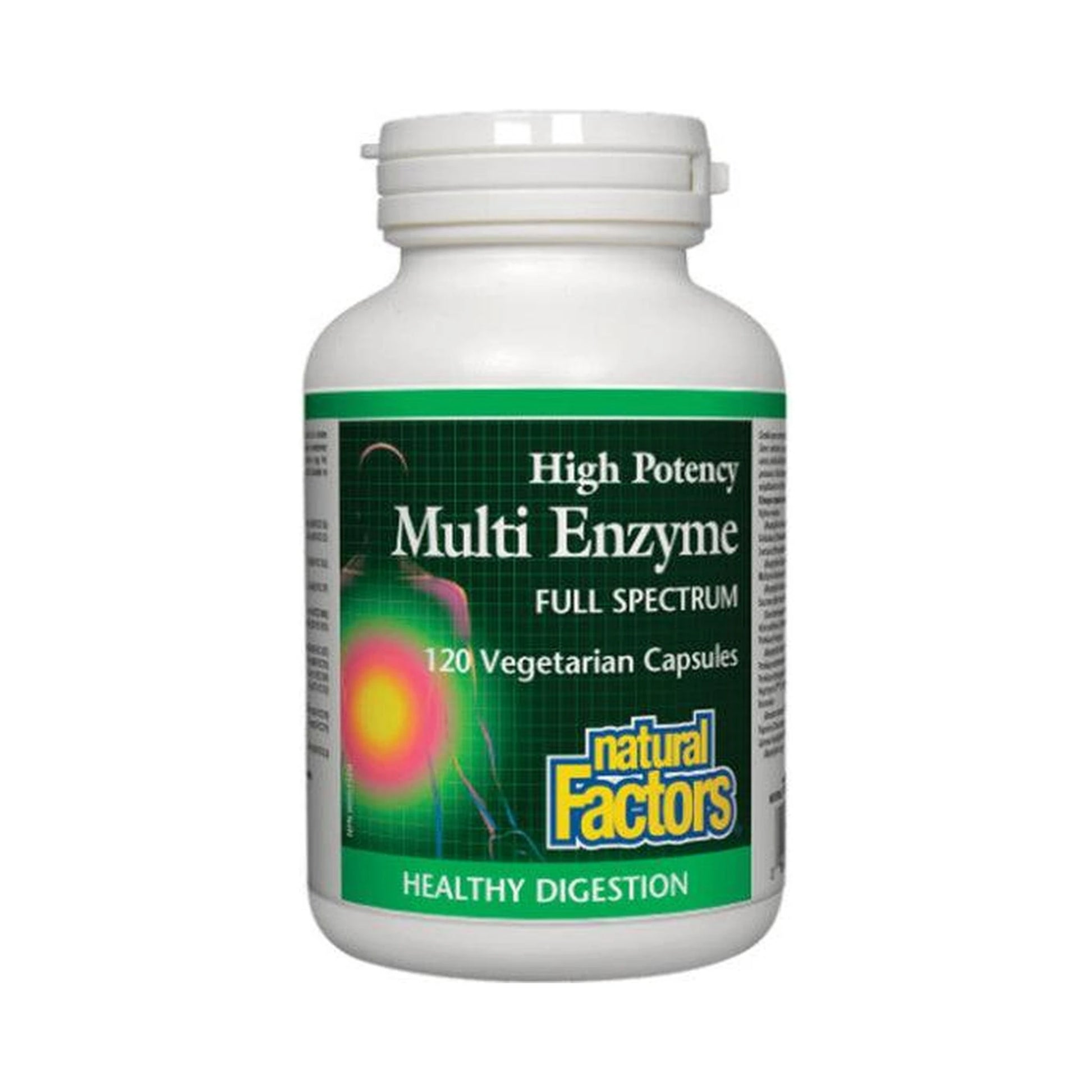 Natural Factors Multi Enzyme High Potency Full Spectrum 120 Veg Capsules
