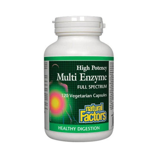 Natural Factors Multi Enzyme High Potency Full Spectrum 120 Veg Capsules