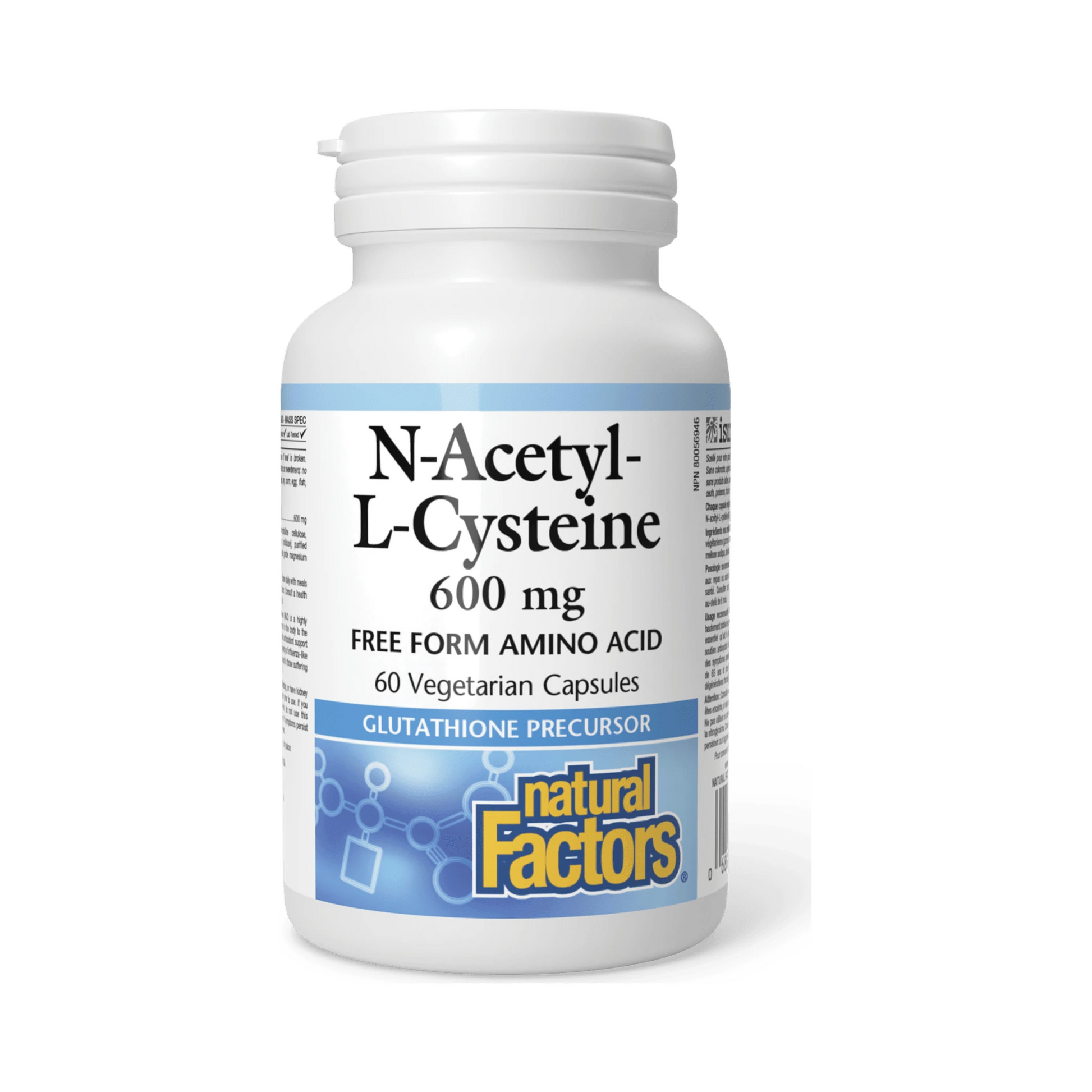 Natural Factors N-Acetyl-L-Cysteine 600mg 60 Veg Capsules