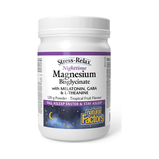 Natural Factors Nighttime Magnesium Bisglycinate Stress Relax 120g