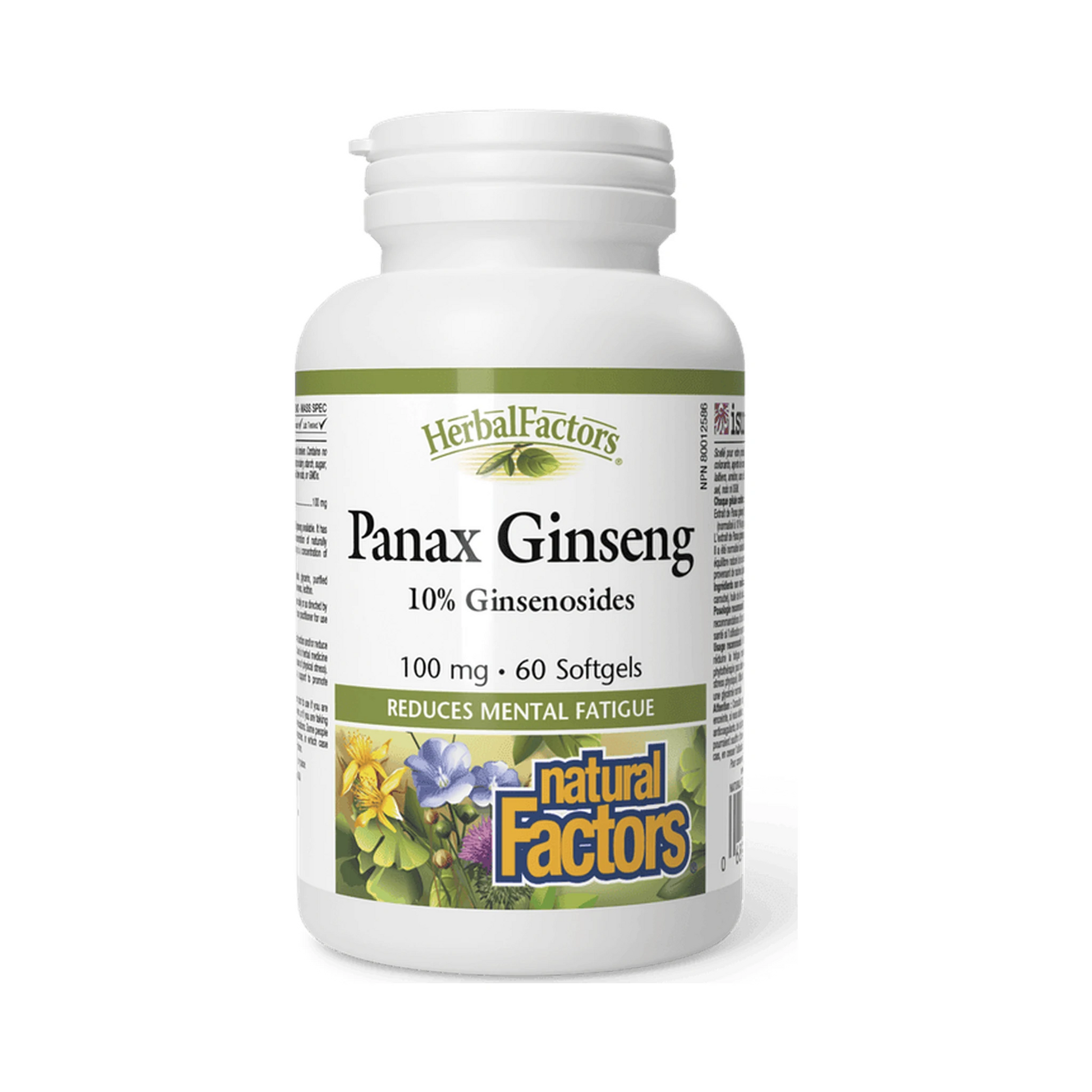 Natural Factors Panax Ginseng 100mg 60 Softgels
