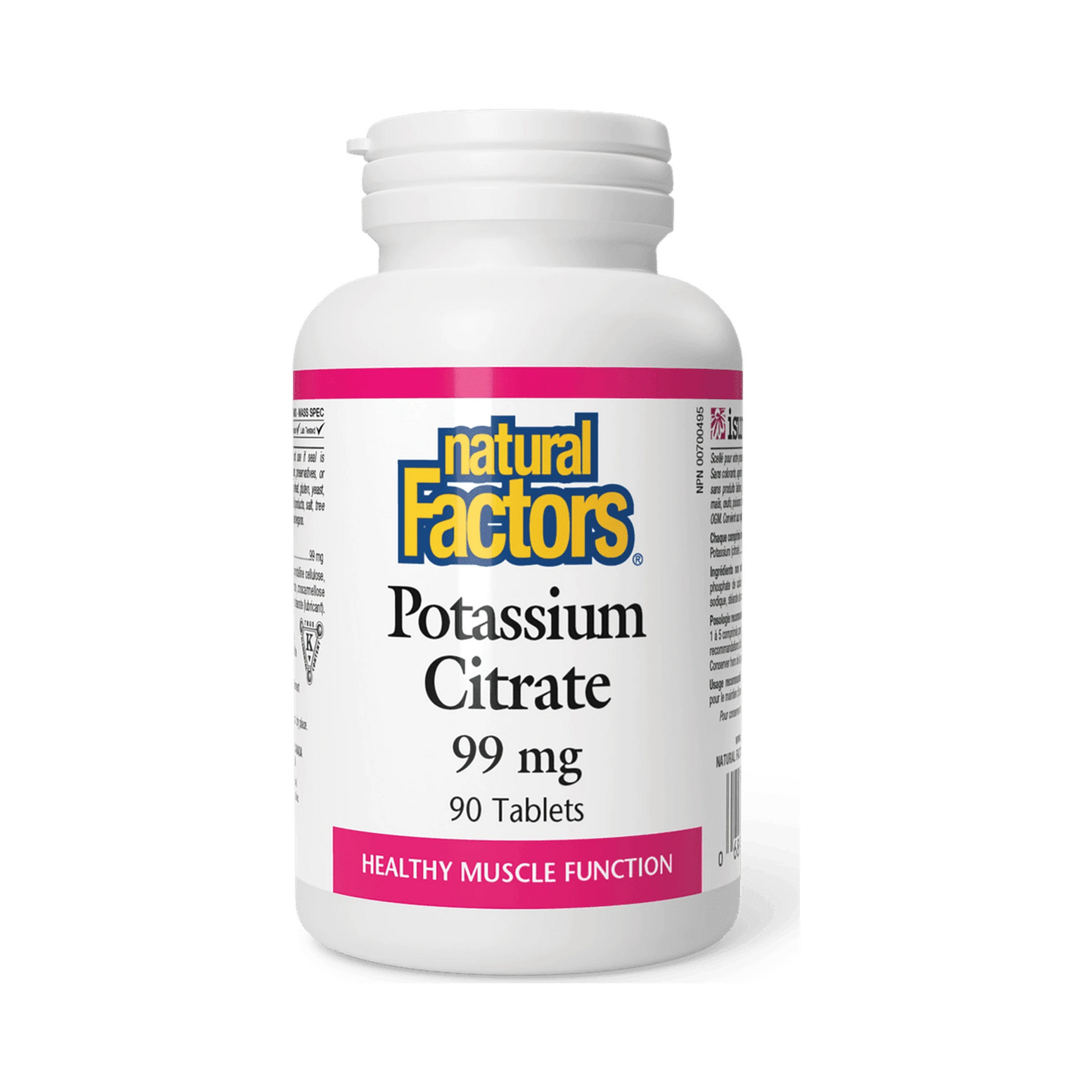 Natural Factors Potassium Citrate 99mg 90 Tablets