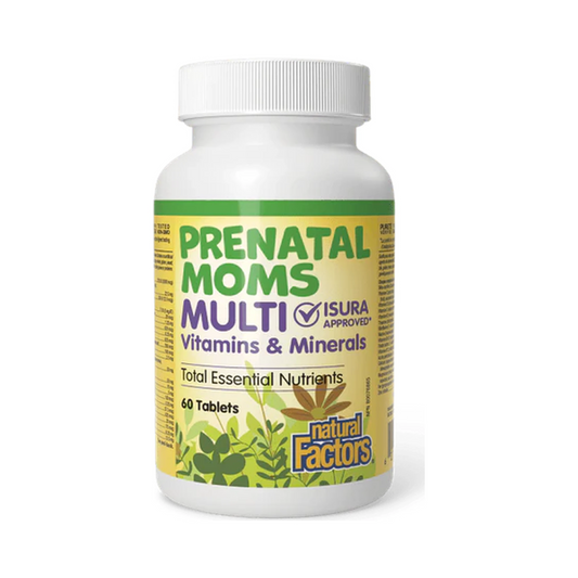 Natural Factors Prenatal Moms Multi Vitamins & Minerals Big Friends 60 Tablets