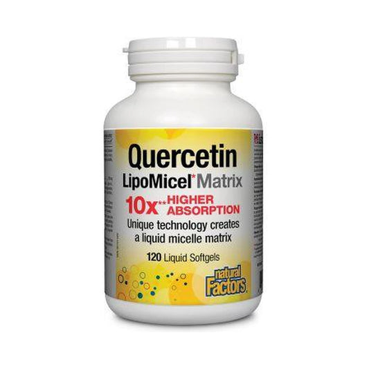 Natural Factors Quercetin LipoMicel Matrix 120 Softgels