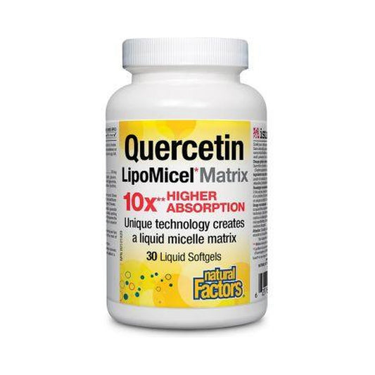 Natural Factors Quercetin LipoMicel Matrix 30 Softgels