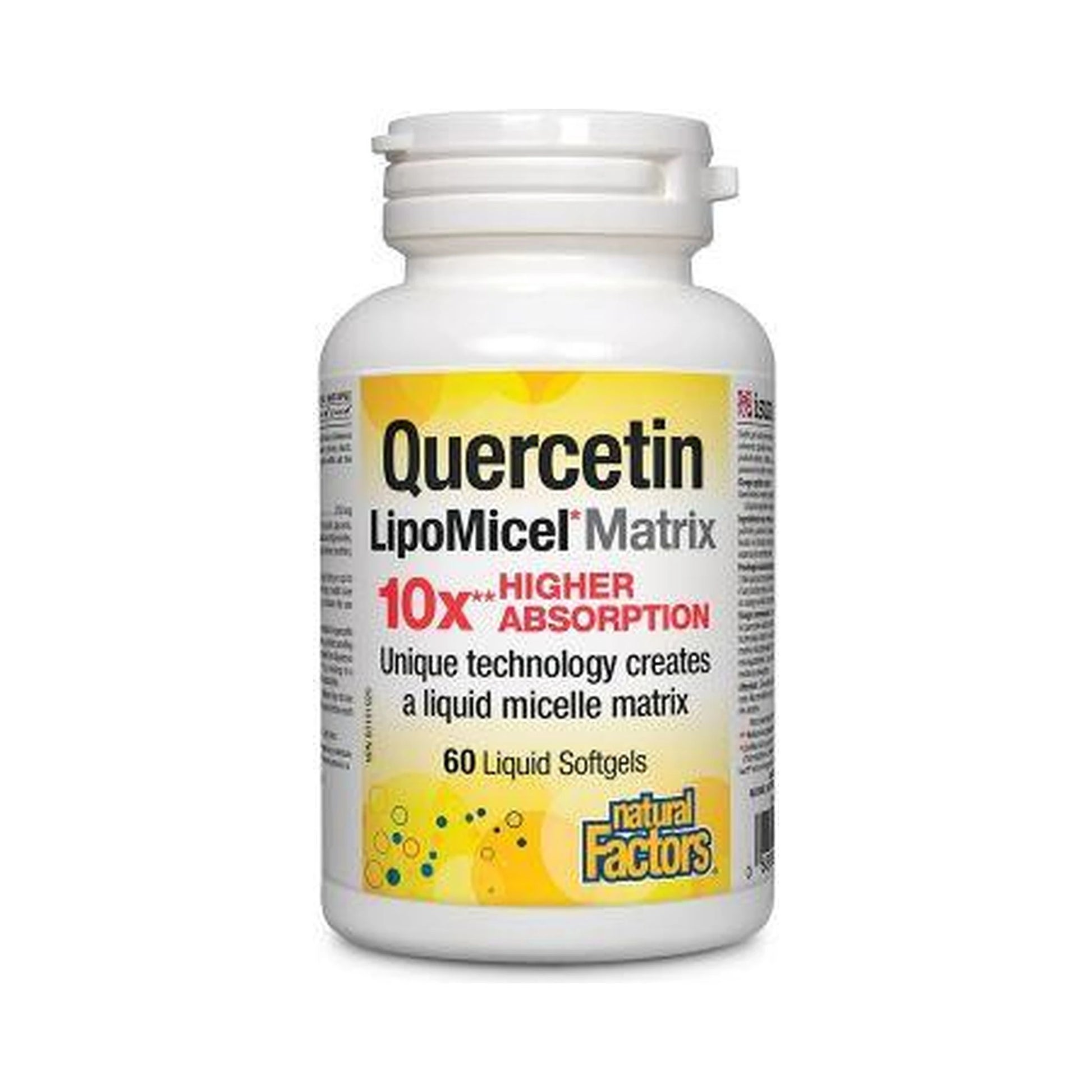 Natural Factors Quercetin LipoMicel Matrix 60 Softgels