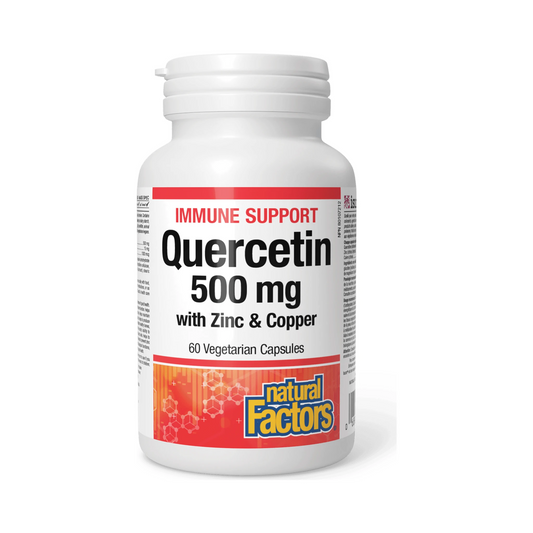 Natural Factors Quercetin with Zinc & Copper 500mg 60 Veg Capsules