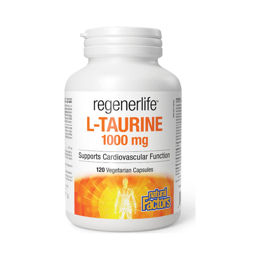 Natural Factors RegenerLife L-Taurine 1000mg 120 Veg Capsules