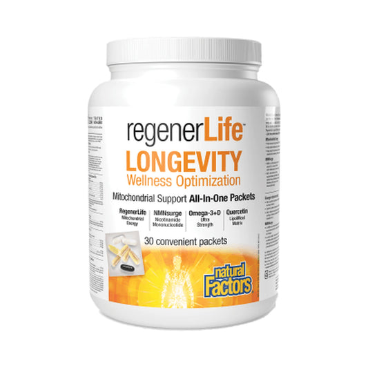 Natural Factors RegenerLife Longevity Wellness Optimization 30 Packs