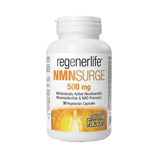 Natural Factors RegenerLife NMNSurge 500mg 30 Veg Capsules