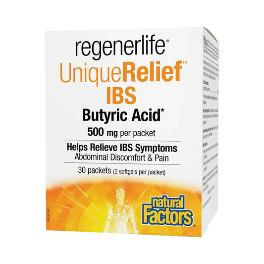 Natural Factors RegenerLife Unique Relief IBS Butyric Acid 30 Packs