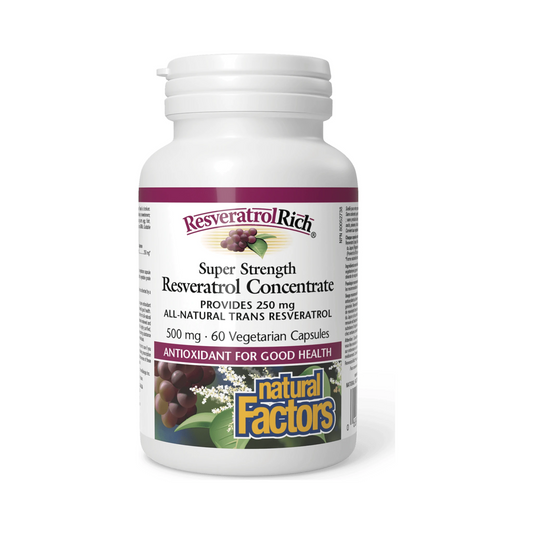 Natural Factors ResveratrolRich 500mg 60 Veg Capsules