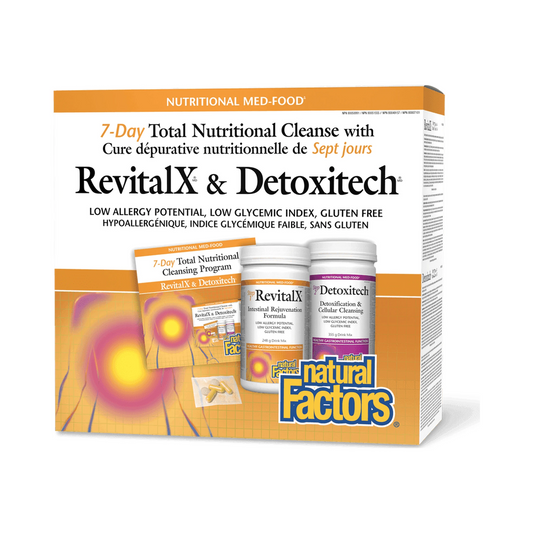 Natural Factors RevitalX & Detoxitech Seven Day Total Nutritional Cleansing Program Kit