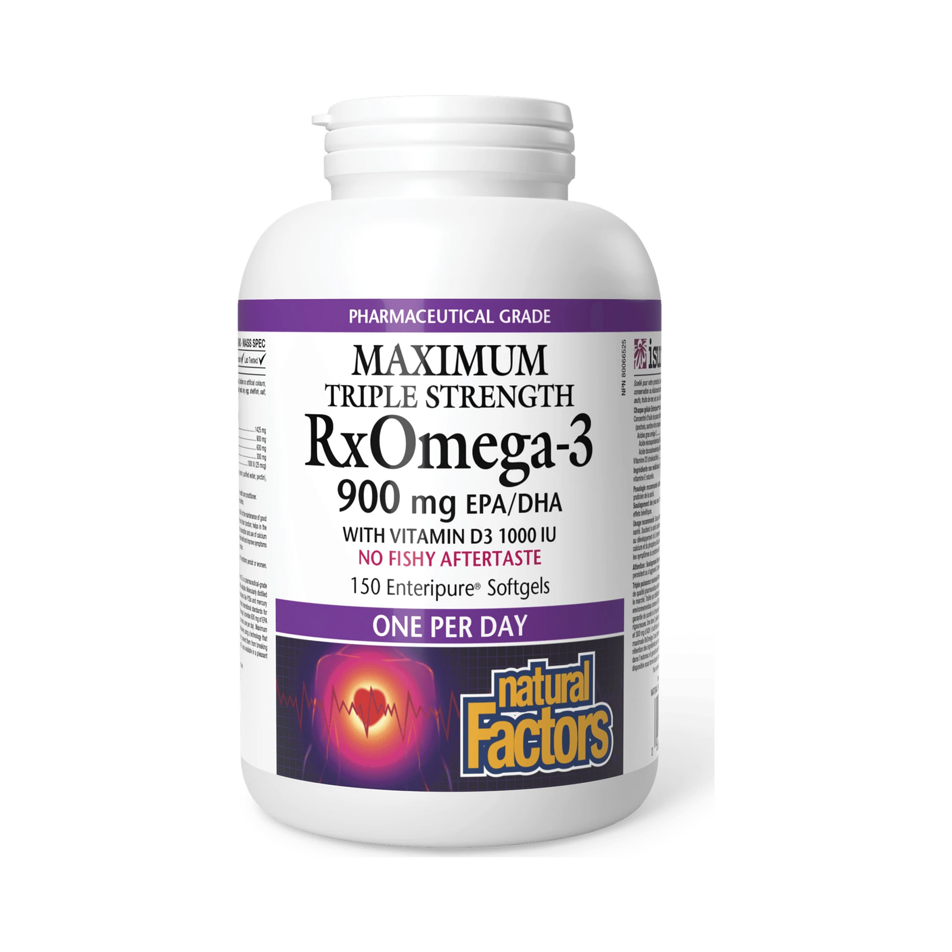 Natural Factors RxOmega-3 Maximum Triple Strength 900mg 150 Softgels