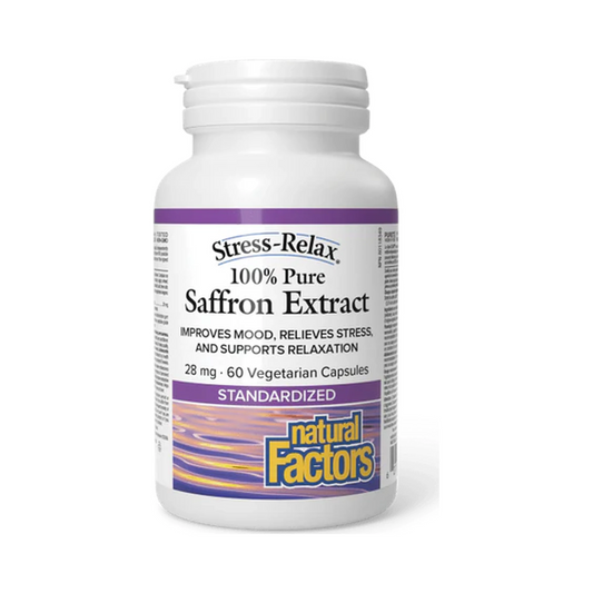 Natural Factors Saffron Extract 100% Pure 28mg Stress-Relax 60 Veg Capsules