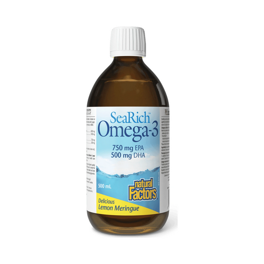 Natural Factors Sea Rich Omega-3 750mg EPA/500mg DHA Lemon Meringue 500mL