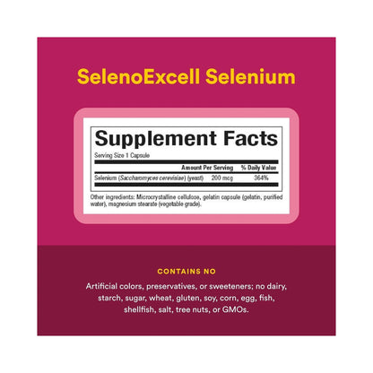Natural Factors SelenoExcell Selenium 200mcg 90 Capsules
