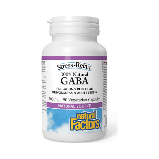 Natural Factors Stress-Relax GABA 100mg 90 Veg Capsules