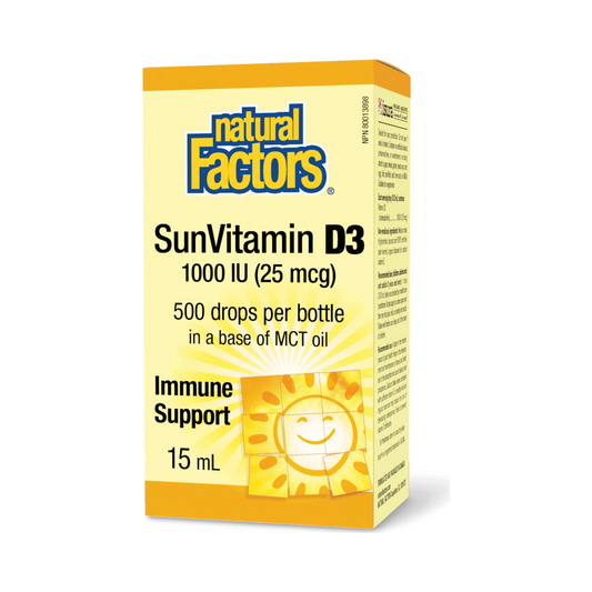 Natural Factors Sun Vitamin D3 Drops 1000IU 15mL
