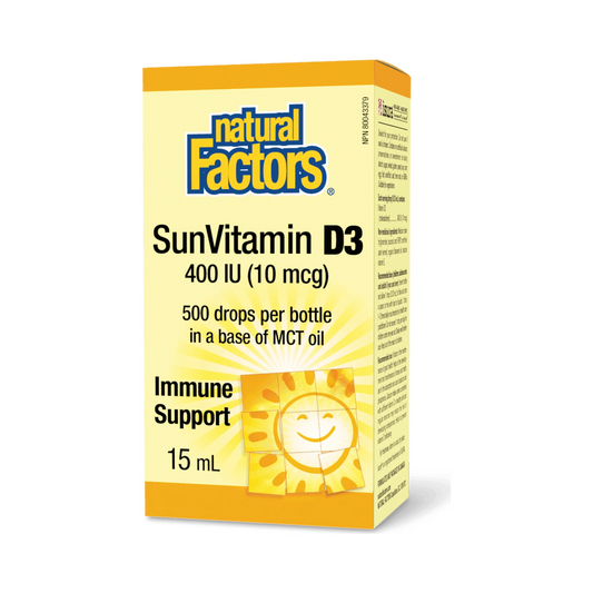 Natural Factors Sun Vitamin D3 Drops 400IU 15mL