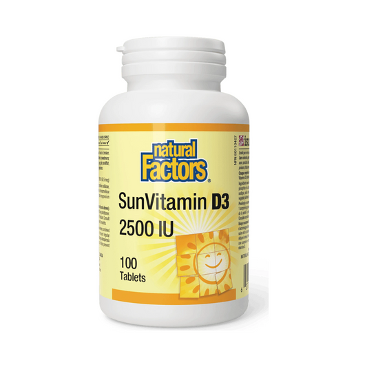 Natural Factors Sun Vitamin Tablets 2500IU 100 Tablets