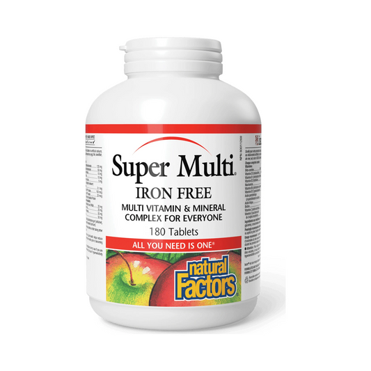 Natural Factors Super Multi Iron Free 180 Tablets