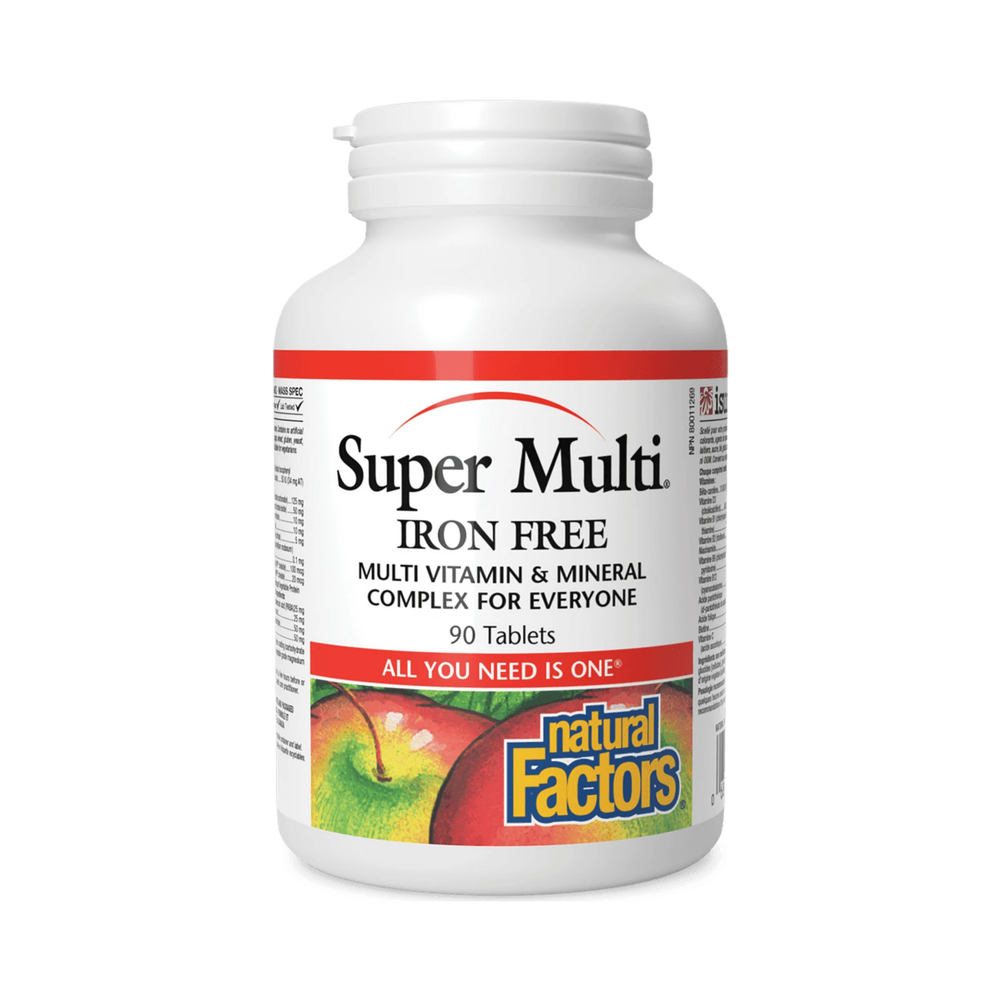 Natural Factors Super Multi Iron Free 90 Tablets