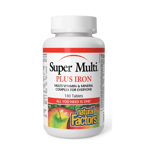Natural Factors Super Multi Plus Iron 180 Tablets