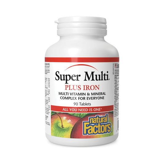Natural Factors Super Multi Plus Iron 90 Tablets