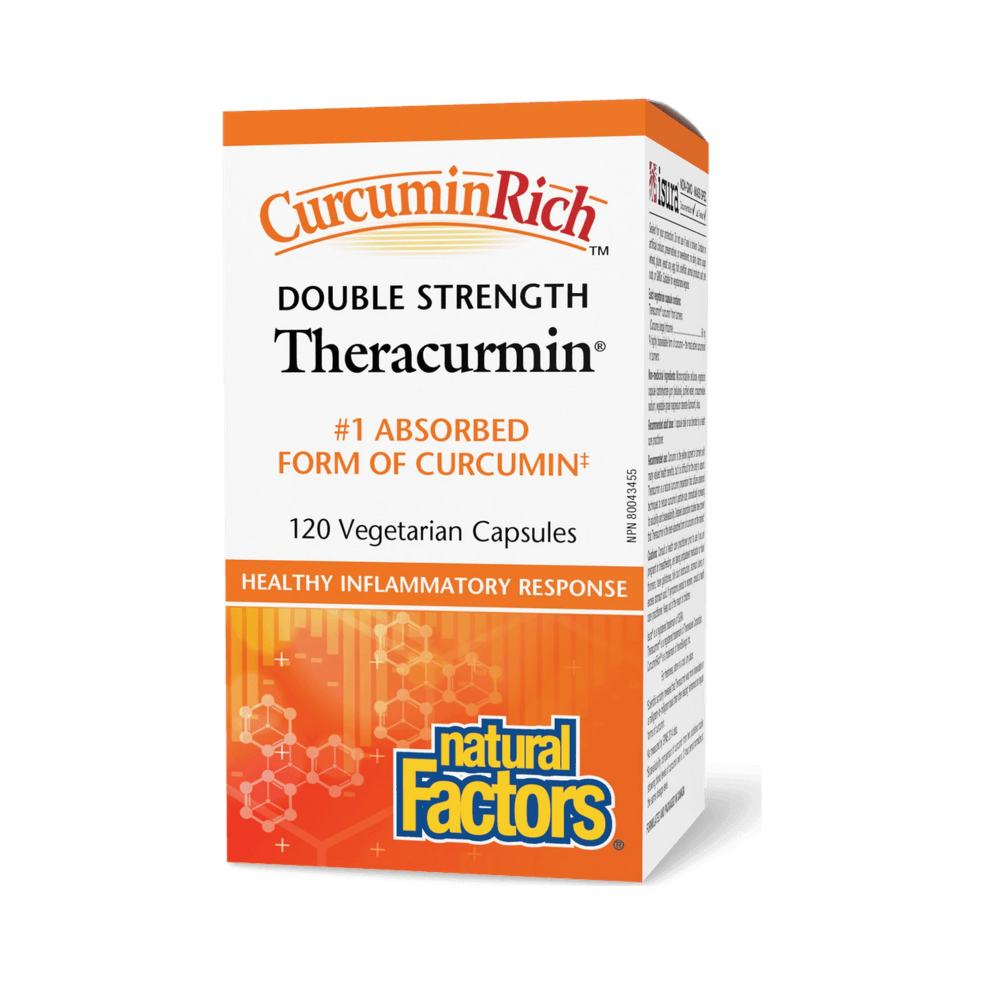Natural Factors Theracurmin Double Strength CurcuminRich 120 Veg Capsules