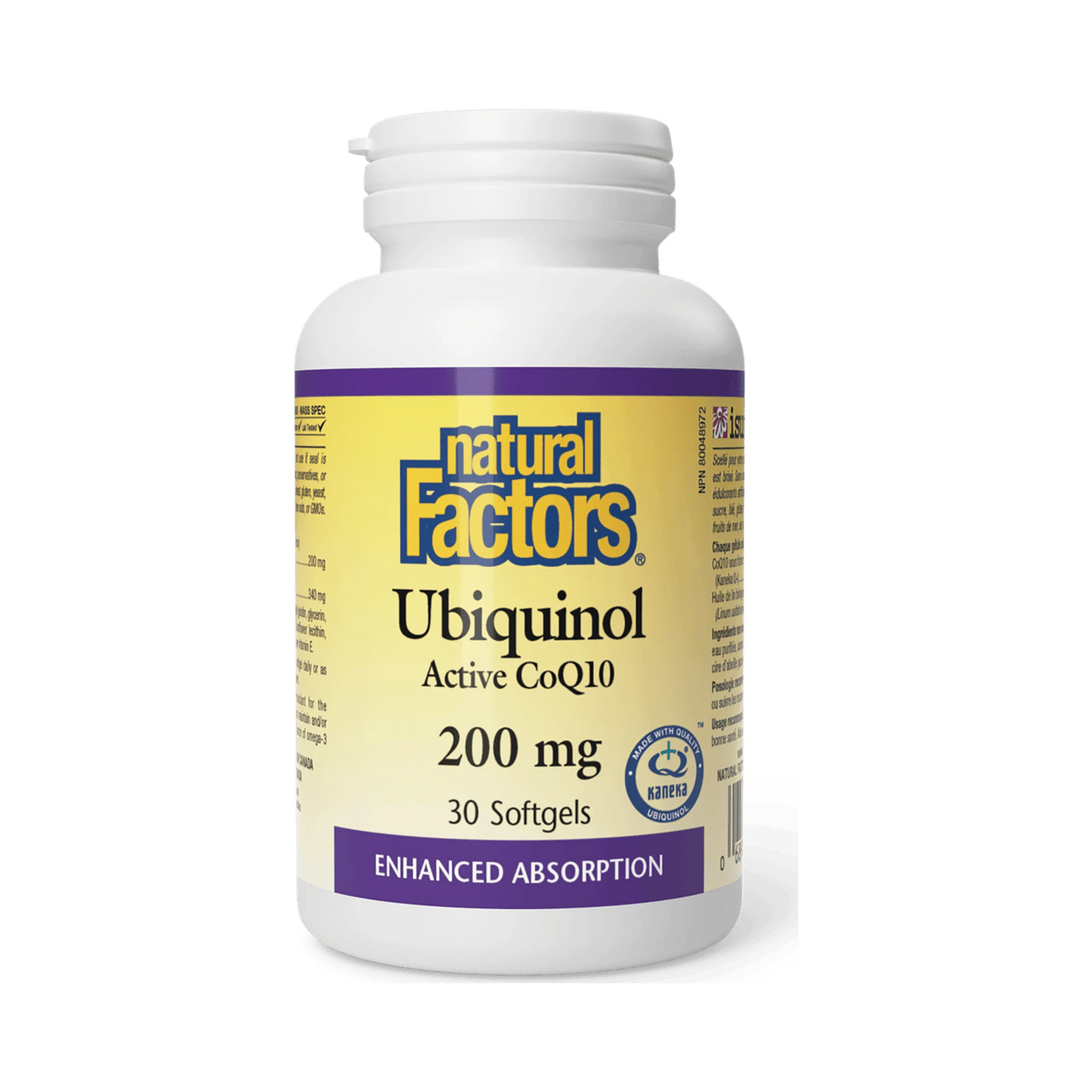 Natural Factors Ubiquinol Active Co-Q10 200mg 30 Softgels