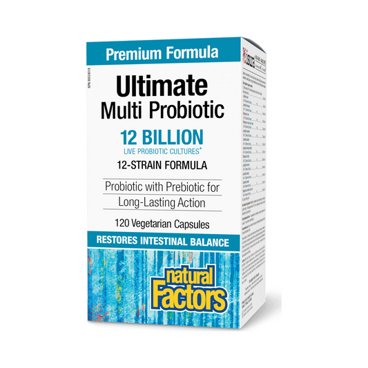 Natural Factors Ultimate Multi Probiotic 12 Billion 120 Veg Capsules