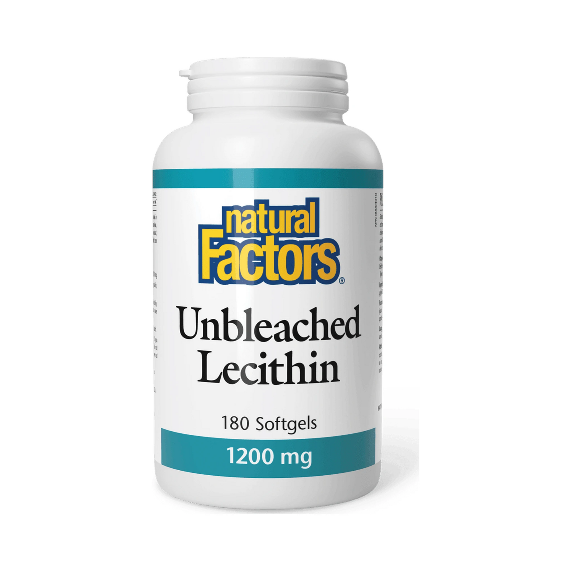 Natural Factors Unbleached Lecithin 1200mg 180 Softgels