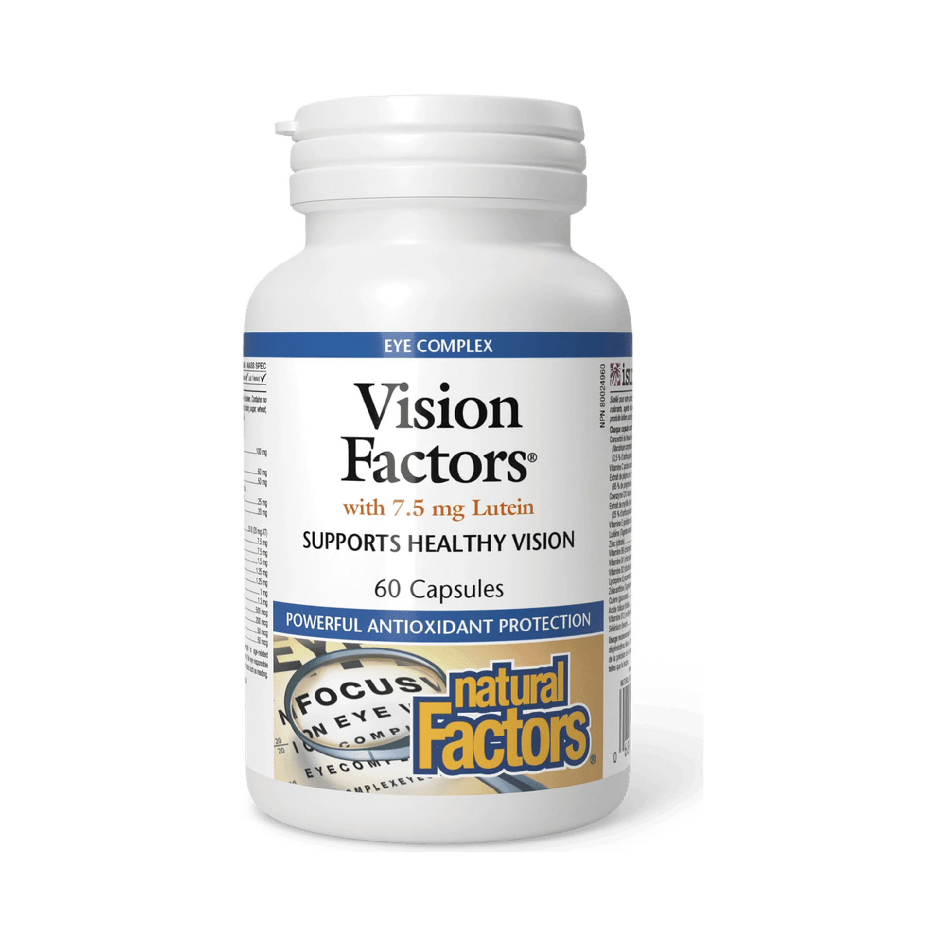 Natural Factors Vision Factors with 7.5mg Lutein 60 Capsules
