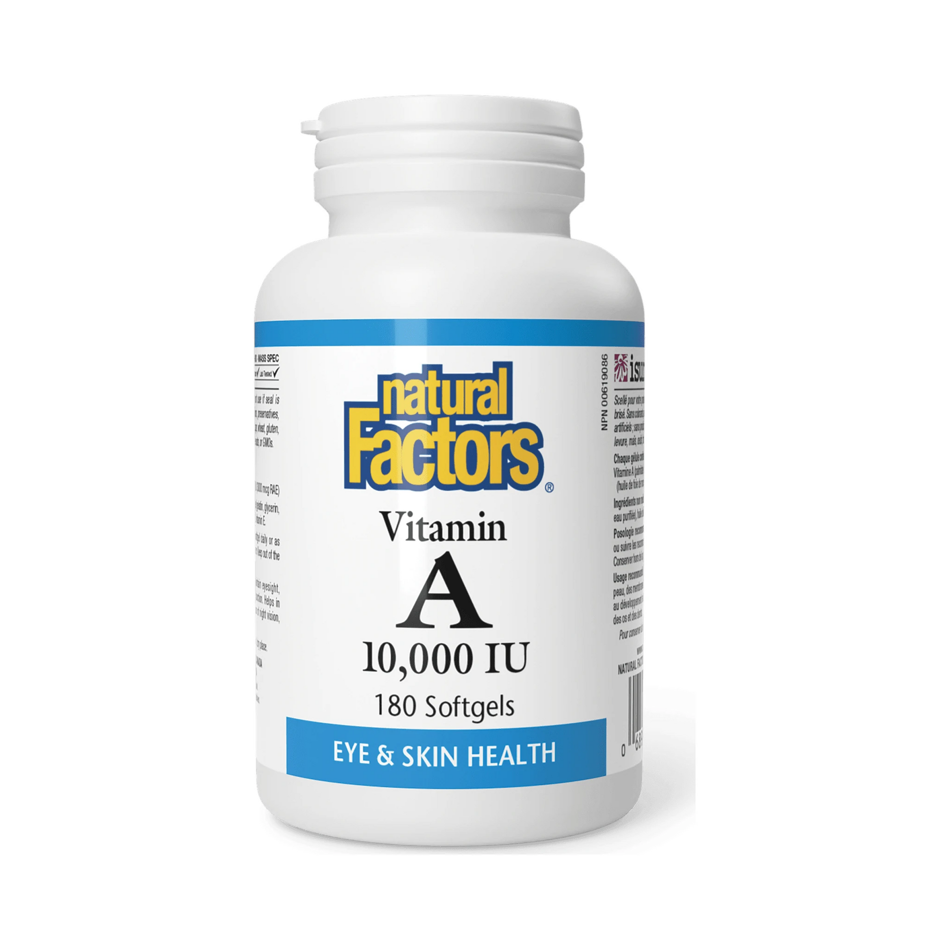 Natural Factors Vitamin A 10000IU 180 Softgels