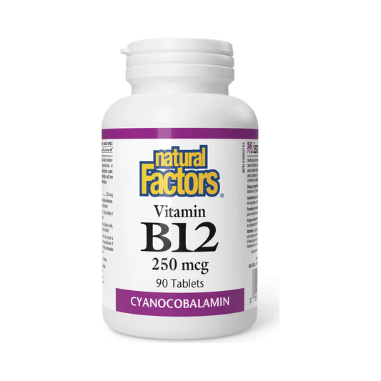 Natural Factors Vitamin B12 250mcg 90 Tablets