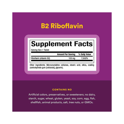 Natural Factors Vitamin B2 100mg 90 Tablets