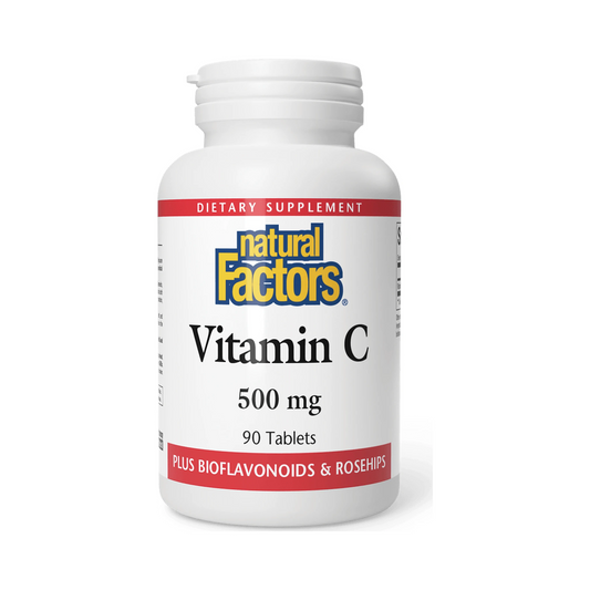 Natural Factors Vitamin C 500mg Plus Bioflavonoids & Rosehips 90 Tablets