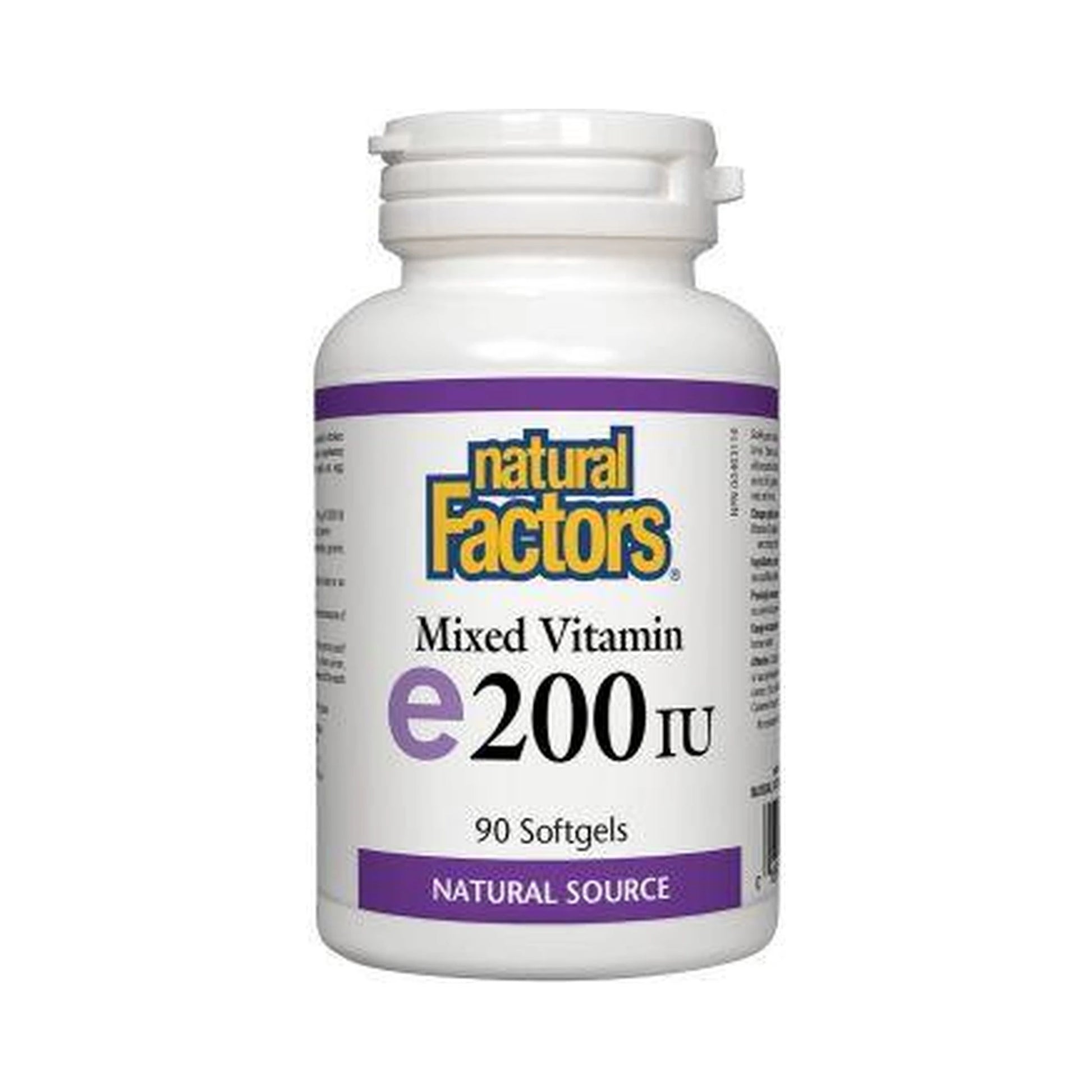 Natural Factors Vitamin E 200IU 90 Softgels