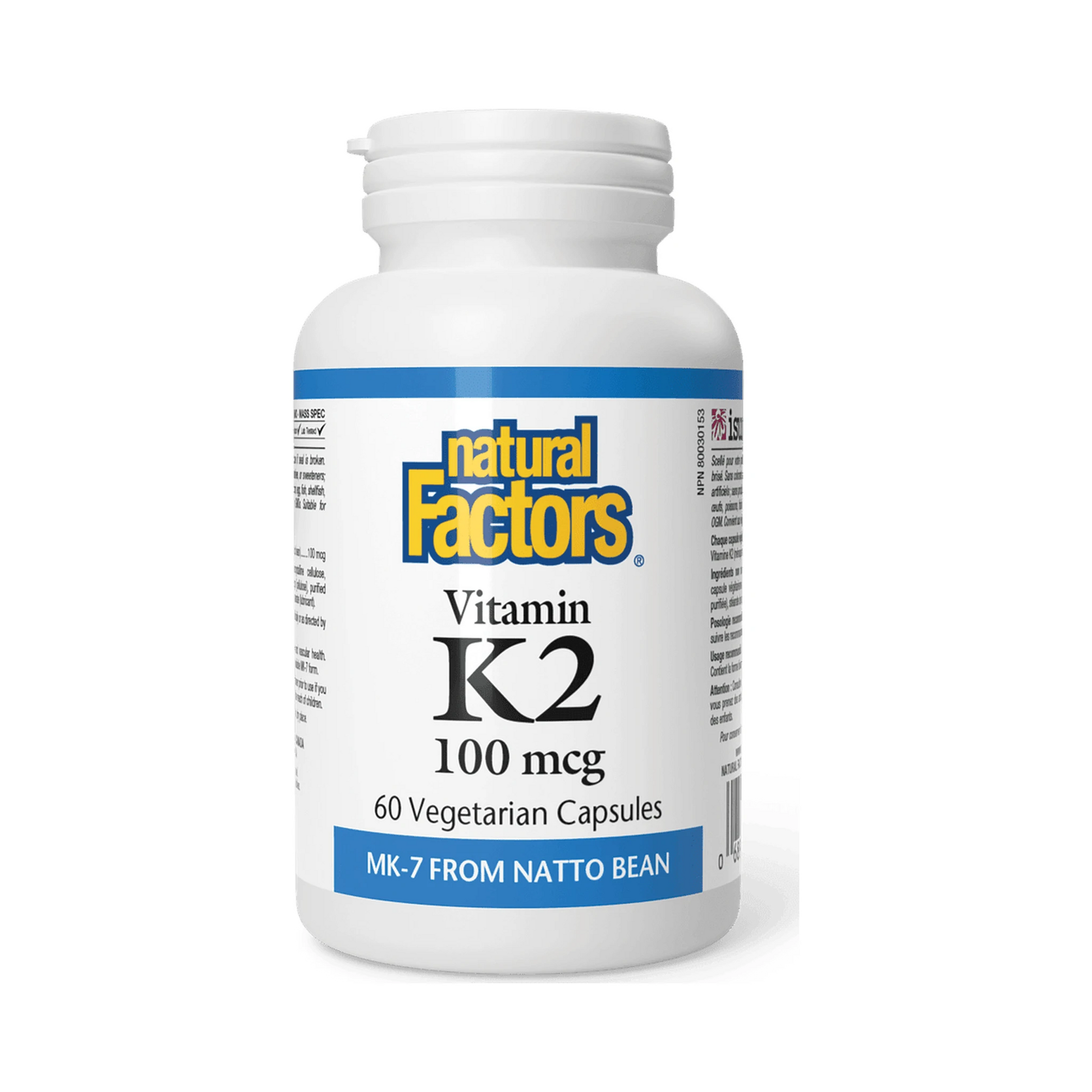 Natural Factors Vitamin K2 100mcg 60 Veg Capsules