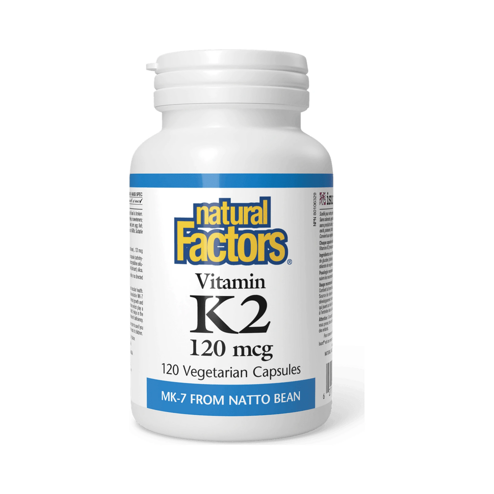 Natural Factors Vitamin K2 120mcg 120 Veg Capsules